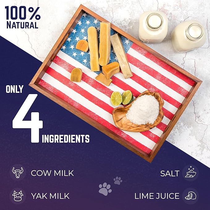 Devil Dog Pet Co. Himalayan Yak Cheese Dog Chews, Large - 12 Pack, 100% Natural & Healthy, Lactose-Free, Long-Lasting Dog Treats, Premium Yak Milk Chew Bones for Dogs