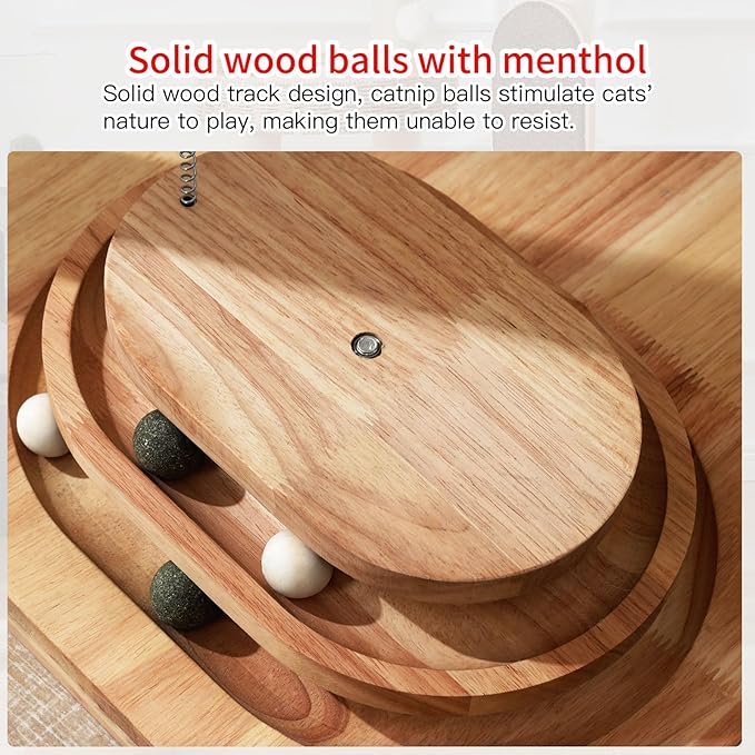 Modern Cat Tree, Cat TreeTower with Space Capsule, Hand-Woven Basket Nest, Sisal Posts & Scratching Board, 50 Inch Heavy-Duty Multi-Level Indoor Wood Tower