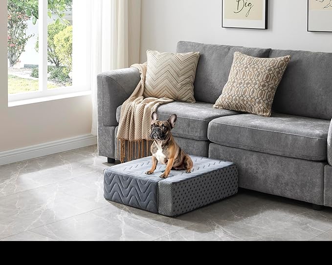 Dog Stairs for Bed, Dog Steps for High Bed, Pet Steps for Small Dogs and Cats, Non-Slip Balanced Pet Ramp Indoor