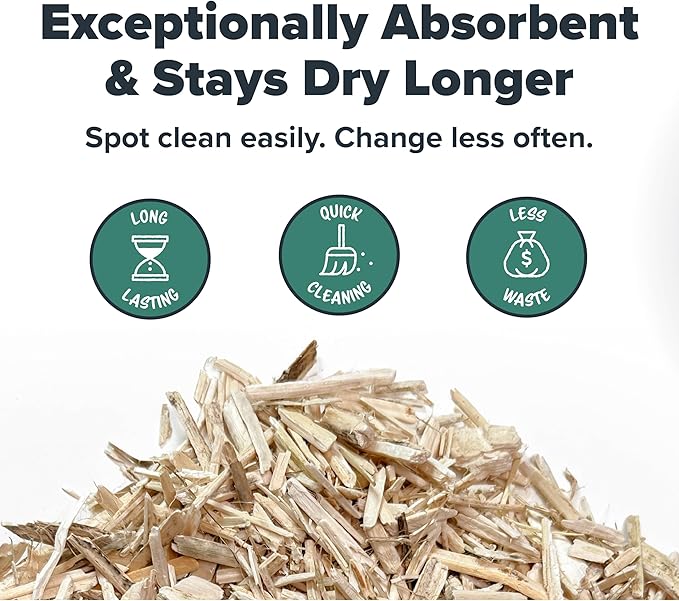 All Walks 150 Liter(30 lbs) Hemp Bedding for Chicken Coops, Hampters, Ducks, and Turkeys - 100% Natural, Superior Odor Control, Biodegradable Pet Bedding, Dust-Free - Made in USA