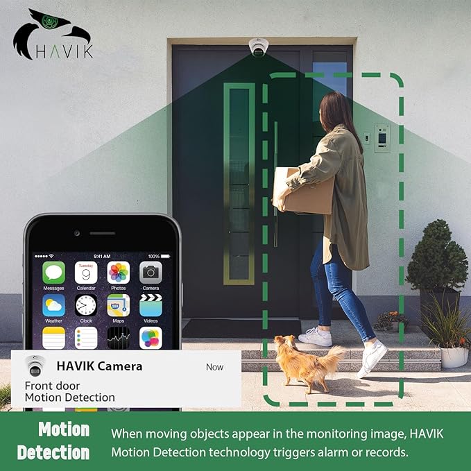 HAVIK 4MP Dome IP Security Camera POE Eyeball CCTV Camera | IR IP POE Dome Camera for Home and Business Surveillance