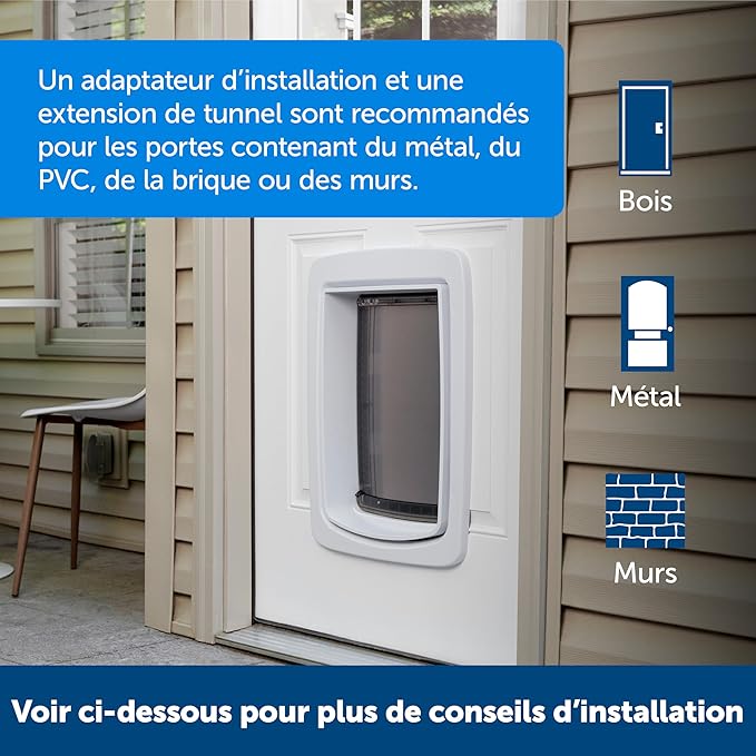 PetSafe SmartDoor App-Controlled Pet Door (Large), Made for Multiple Pets, Selective Entry and Exit, Control Through Your Phone, Smart Dog Door, Wi-Fi Enabled (White - Large)