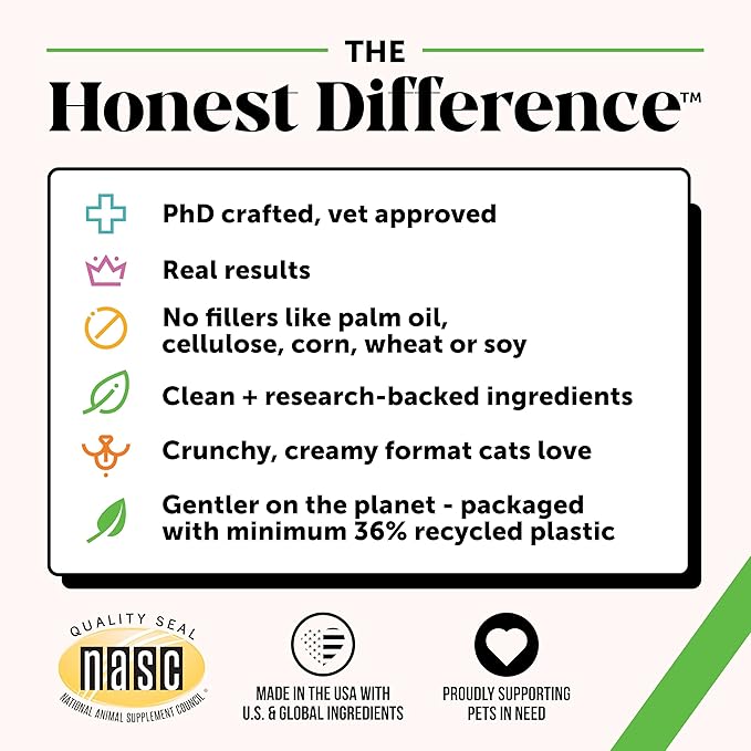 Cat Probiotics Gut + Immune Health Chews – Crunchy & Creamy Cat Treats for Digestive Health, Gut Flora & Constipation Relief – Supports Immunity, Regularity, & Healthy Digestion, 30-Day Supply Chicken