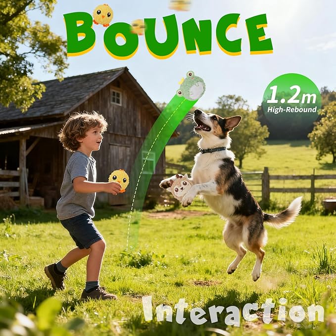 D KING D KING 3Pack Squeaky Dog Balls,2 in1 Funny Puppy Ball Toys,Birthday Dog Toy for Small Medium Dogs (Farm Ball)