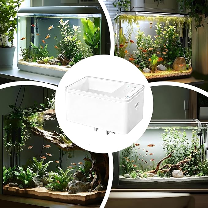 Smart Aquarium Feeder - Automatic Fish Food Dispenser with Battery Powered Timer Tank Feeder for Betta Fish for Freshwater Tropical and Shrimp Easy Setup with Reliable Feeding Schedule Daily