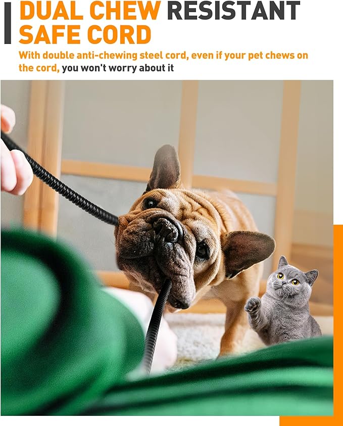 PETNF Pet Heating Pad Temperature Adjustment Anti-bite Puppy with Timer Cat Dog Heating Pad Indoor Waterproof Pet Warming Electric Heated Bed Mat Dog