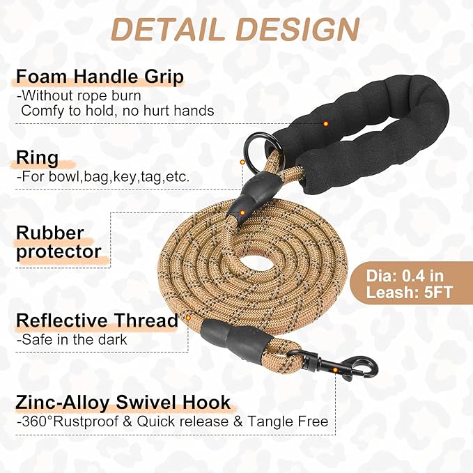 BEAUTYZOO Step in Dog Harness and Leash Set,Reflective Dog Harness No Pull No Choke Puppy Harness for Small Medium Large Dogs Cats,Soft Padded Mesh Vest Harnesses for Girl Boy Pets,Leopard Khaki XS