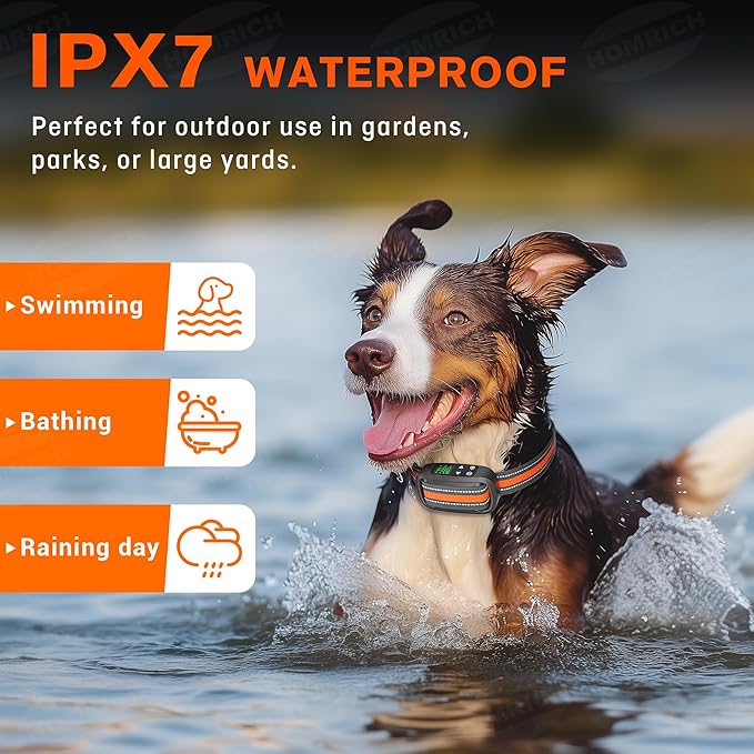 Homrich 2 in1 GPS Wireless Dog Fence, Electric Dog Fence, IPX7 Waterproof Pet Containment and Behavior Training GPS Dog Collar System for Dogs Over 8 Lbs Portable Outdoor Use (Upgraded M10 Chip)