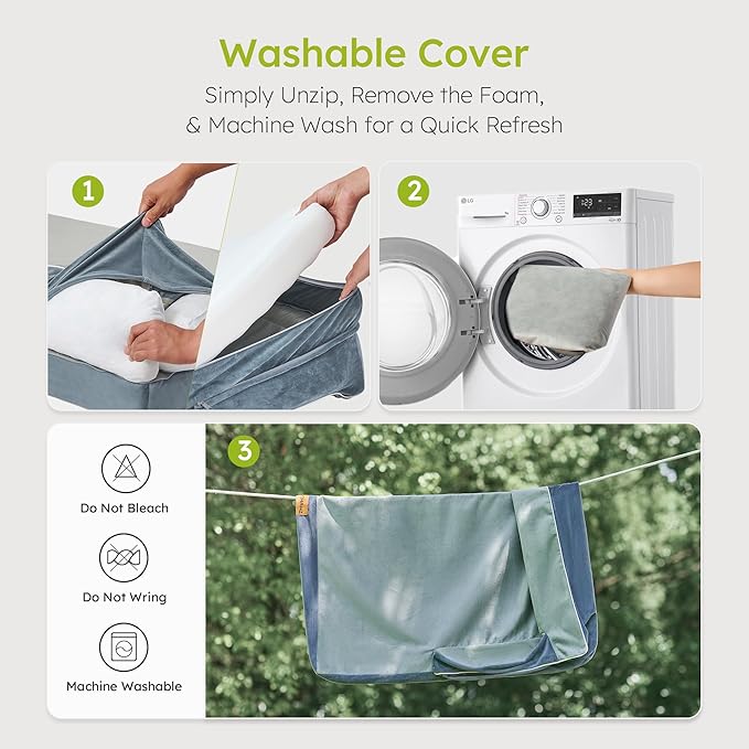 XL Orthopedic Dog Bed, Extra Large Dog Bed, Dual-Sided Pet Cooling Beds with Memory Foam Washable Cover Nonslip Bottom, Waterproof XLarge Pet Couch Beds with Bolsters, Dark Grey