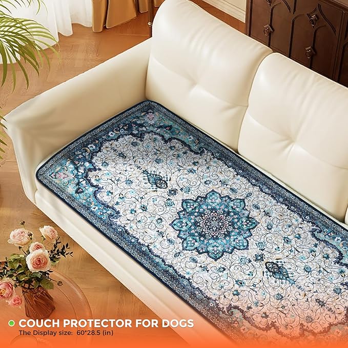 Hompet 2 Pack Super Absorbent Dog Door Mat for Muddy Paws, Washable Pee Pads for Dogs, Reusable Puppy Training Pads, Quick Dry Non-Slip Pet Entryway Rug, Leak-Proof Potty Pad for Indoor Floors 20x60