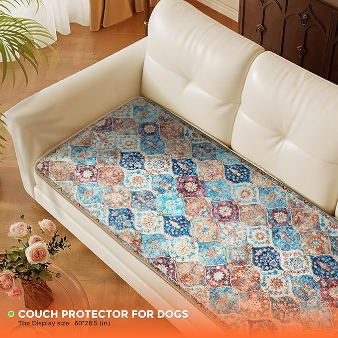 Hompet 2 Pack Super Absorbent Dog Door Mat for Muddy Paws, Washable Pee Pads for Dogs, Reusable Puppy Training Pads, Quick Dry Non-Slip Pet Entryway Rug, Leak-Proof Potty Pad for Indoor Floors 24x60