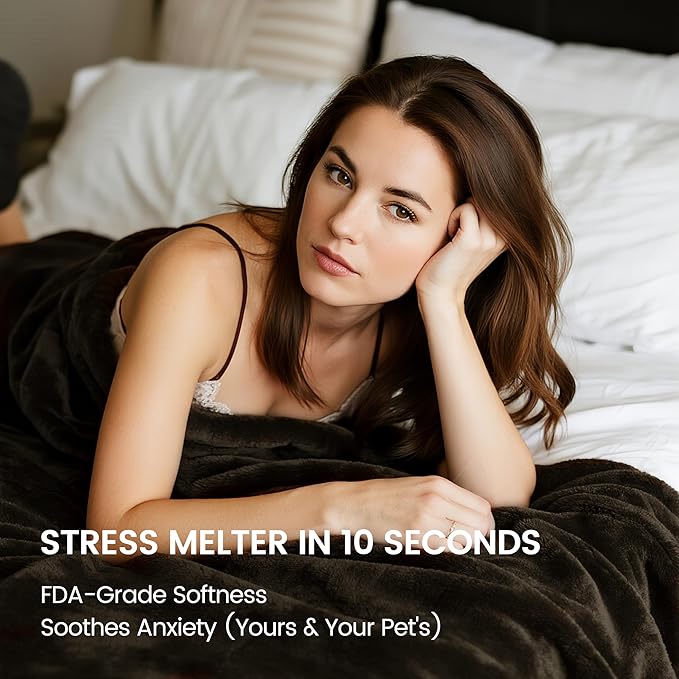 gogobunny Waterproof Bed Blanket, Reversible Sherpa Fleece Throw Blanket for Dog Puppy Cat, Furniture Cover Protects Bed Couch Sofa from Liquid Pee and Pet Fur (Dark Brown, 90x90 inches)