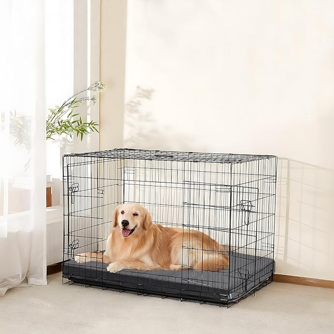 Dog Bed for X Large Dog - Orthopedic Pet Beds with Memory Foam, Waterproof Removable Washable Cover with Non-Slip Bottom, Grey, 41" L x 27" W x 3" H