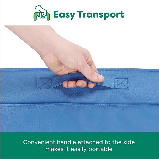 FurHaven Cooling Dog Bed – Medium Foam Mattress for Joint Pain Relief, Waterproof Liner, Removable Washable Cover, Durable for Outdoor Use, Deluxe Grid Indoor/Outdoor Bed – Blue, Medium