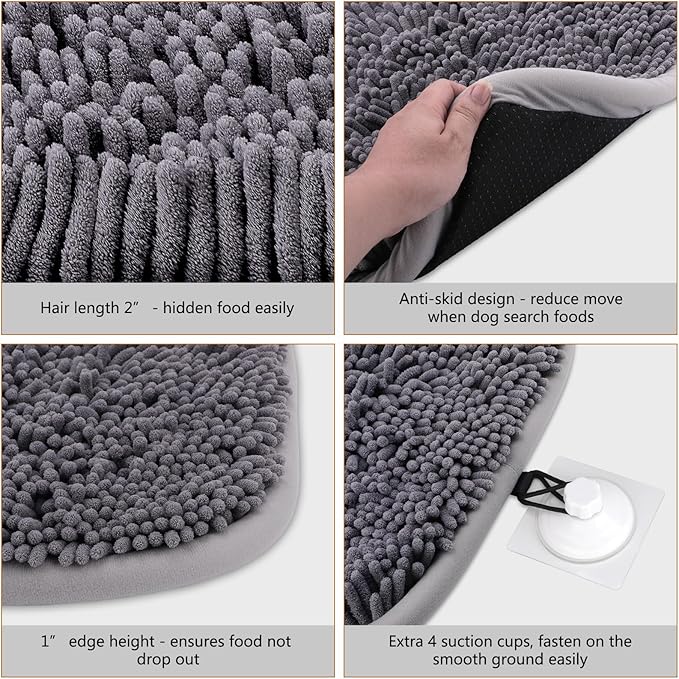 Snuffle Mat for Dogs, 20'' x 28'' Dog Sniffing Interactive Feeding Game Boredom, Puzzle Toys Encourages Natural Foraging Skills and Stress Relief Small/Medium/Large Dogs(20'' x 28'')