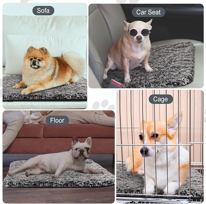 4 Pack Self Warming Cat Pads Self Heating Cat Mat Washable Homeless Dogs Thermal Pads Kennel Pad Reflects Body Heat Warm Crate Bed Mat for Indoor Outdoor Pet(Gray,16 x 20 Inch)