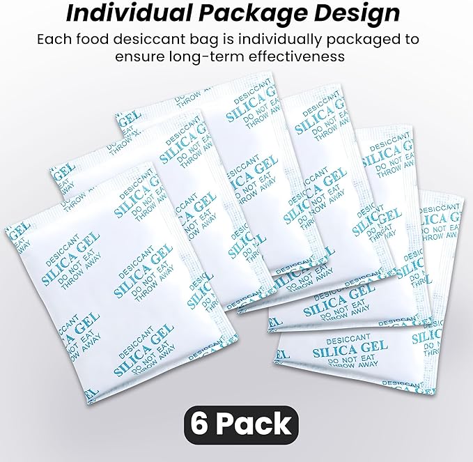 Pet Food Desiccant Bag, Replaced Desiccant for Automatic Cat dog Feeders, Keep Cat Food Dog Dry and Fresh- 6 Packs