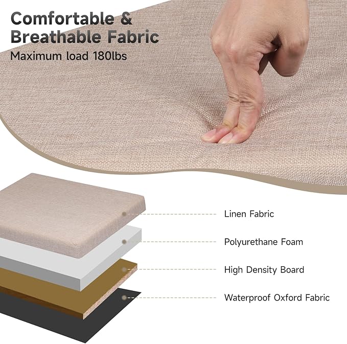 Cat Litter Box Enclosure, Foldable Hidden Litter Box with Mesh Storage Bag, Litter Box Furniture Hidden with Waterproof Inside, Easy Clean, Odor Control, Easy Assembly, 21.6”L x 17.7”D x 17.7”H, Beige