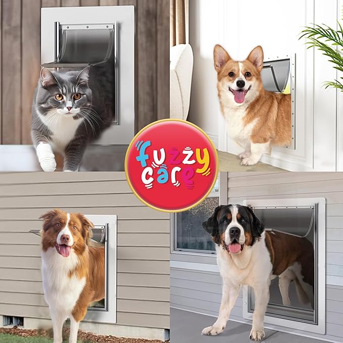 2PACK Extra Large Dog Door Replacement Flap with Screws,Doggie Door Replacement Flaps Compatible with PetSafe Freedom Doggie Doors PAC11-11040, 13 1/8" X 24 7/8", Flexible, Weather Resistant