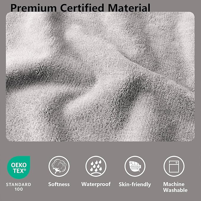 Waterproof Blanket for Couch, Leak Proof Dog Bed Blankets Reversible, Pet Throw Sofa Furniture Protector Machine Washable-52 x82,Light Grey+Dark Grey