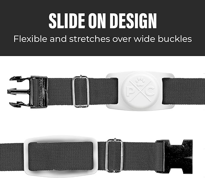 Pup Culture AirTag Holder - Lightweight, Protective Case for Dog & Cat Collars - Track Pets with Apple AirTag