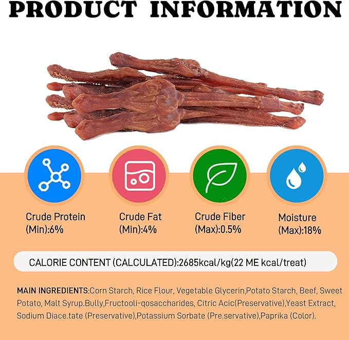 Rawhide Free Dog Chews,7inch Bully Sticks Alternative Healthy Treats for Medium/Large Dogs,Low Odor & Digestible Bully-Flavor Dog Snacks with Sensitive Stomachs,10 Count