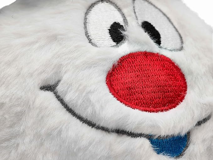 Flourish Pets 2 in 1 Christmas Multi-Layer Chew Toy for Active Dogs | Non-Toxic BPA Free Double Stitched Soft Fabric and Long-Lasting Dog Plush Toys - Snowman 3.5"