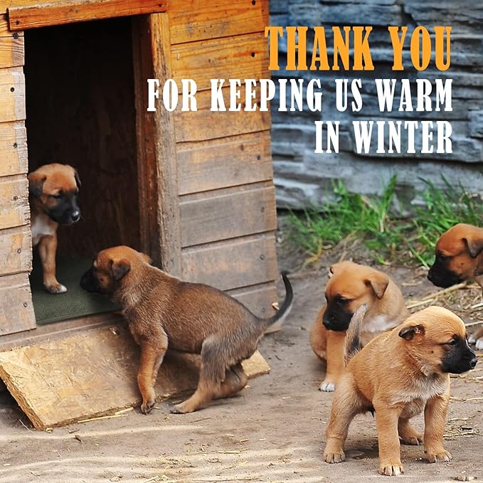 PETNF Outdoor Pet Heating Pad - Waterproof Electric Warming Mat Blanket Safe Heated Bed for Feral Cat Dog & Cat House, Winter Outdoor Use 28"X16"