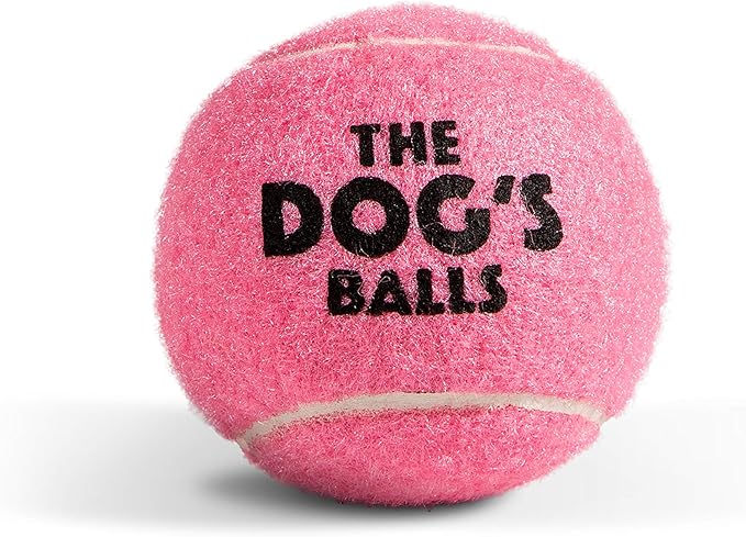 The Dog's Balls, Dog Tennis Ball, Pink 12-Pack, Strong Toy for Agility Training, Puppy Training, Play, Exercise & Fetch, 2.5 Inch Diameter