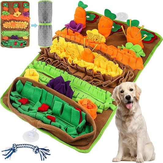 Snuffle Mat for Dogs Large Breed - 32'' X 20'' Washable Durable Sniff Mat for Slow Feeding Training, Enrichment Puzzle Toy for Mental Stimulation & Stress Relief