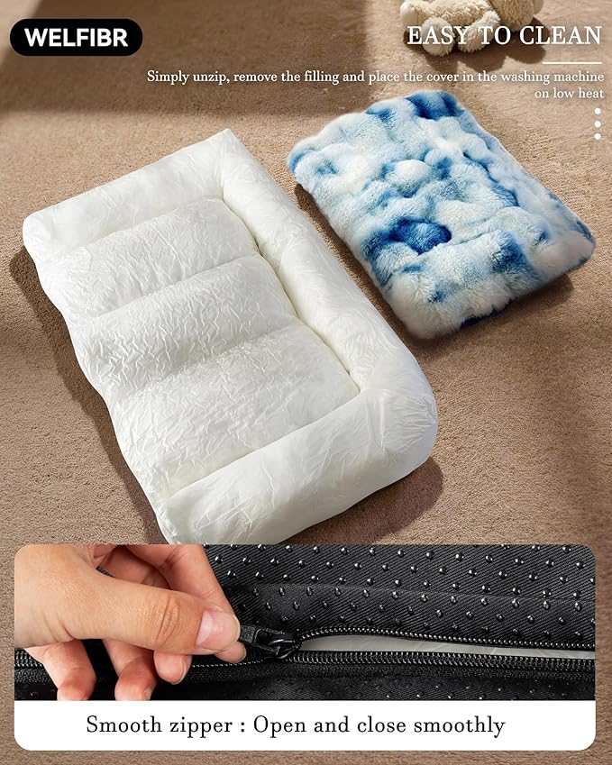 42" Dog Couch Bed for Large Dogs, Orthopedic Dog Sofa with Thick Supportive Foam, Washable Removable Cover, Furniture-Style Pet Bed for Living Room