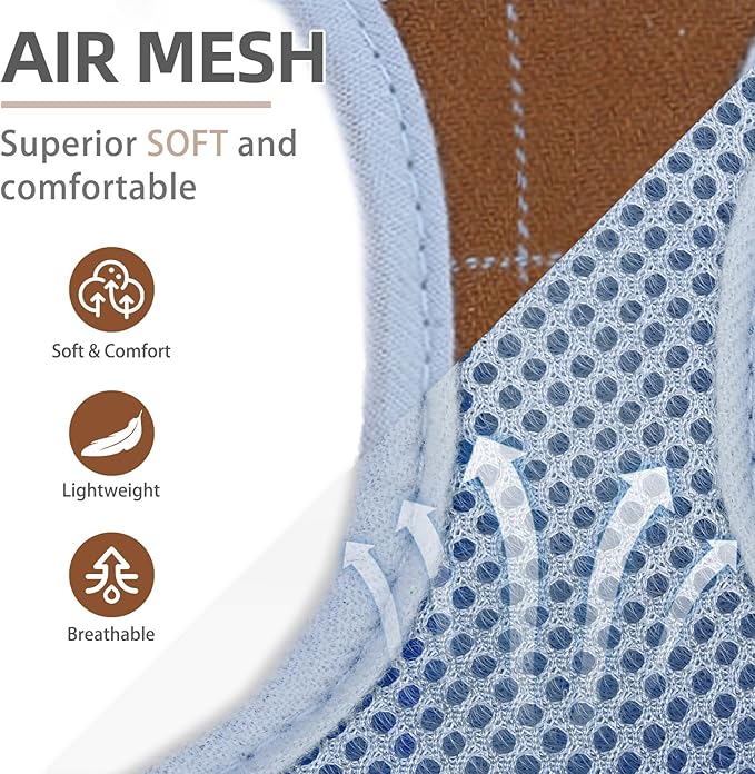 PUPTECK Adjustable Dog Harness Collar and Leash Set Step in No Pull Pet Harness for Small Medium Dogs Puppy and Cats Outdoor Walking Running, Soft Mesh Padded Reflective Vest Harnesses, BlueBrown XS