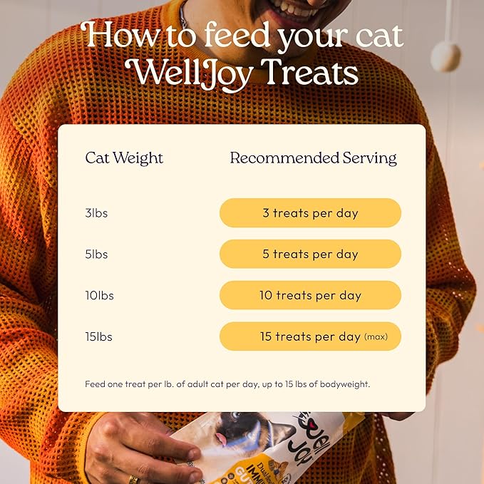 WellJoy Cat Treat Immune+ GutBoost | Supports a Healthy Respiratory System & Immune Defenses | Dual-Benefit GutBoost Formulation | Vet Formulated | Made in USA | Real Chicken | 120 Soft Chews