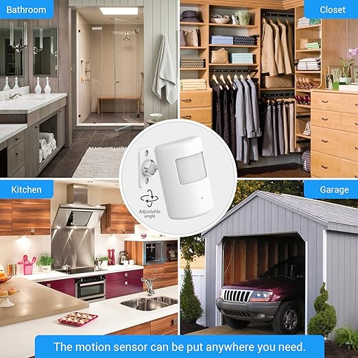 SEHOMY Motion Sensor Switch with Outlet for Bathroom Kitchen, Control Bedroom lamp, exhaus, Range Hood, PIR Infrared Indoor Motion Activated Sensor Plug for air Conditioner, No Pair Required