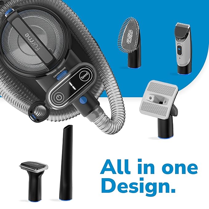 FURME Original Pet Grooming Vacuum Kit - Cat & Dog Grooming Kit for Easy Pet Care at Home, Quiet & Safe Dog Hair Remover Machine with Brush, Clipper, Shedding & Cleaner Tools & 2L Canister
