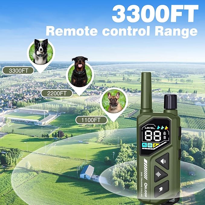 Smart Dog Training Collar for 2 Dogs, 2-in-1 Remote Control Shock Collar with AI Anti-Barking Device, IPX7 Waterproof