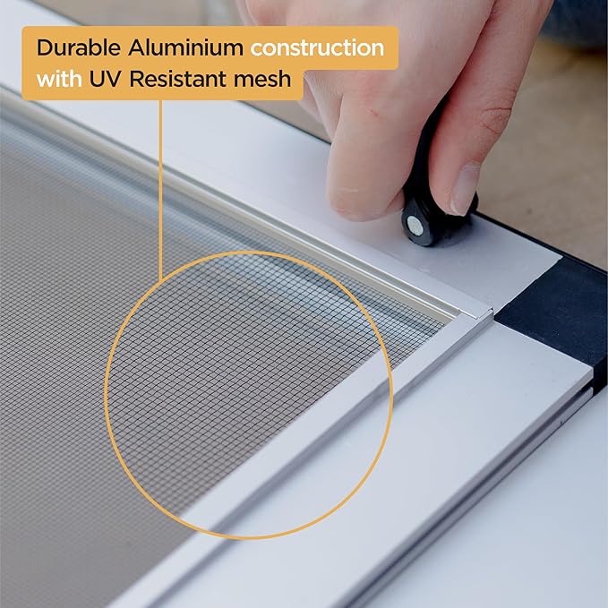 Hakuna Pets V2 Patio Pet Door Screen Insert Panel for Sliding Doors, Fits Door Track Min Ht 62.99" to Max Ht 84.25",UV Resistant Mesh, Locking Magnetic Dog Door, Easy Install and Removal,Large,Silver