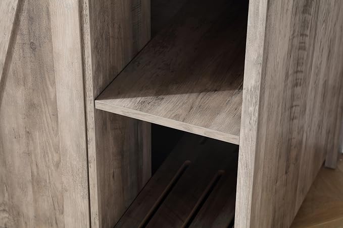 Large Cat Litter Enclosure With Litter Collector, Enclosure for self-Cleaning Litter Boxes,Adjustable Shelf for Dog Proof and Storage,charging station,Locks Added for cat,Cat House,Grey