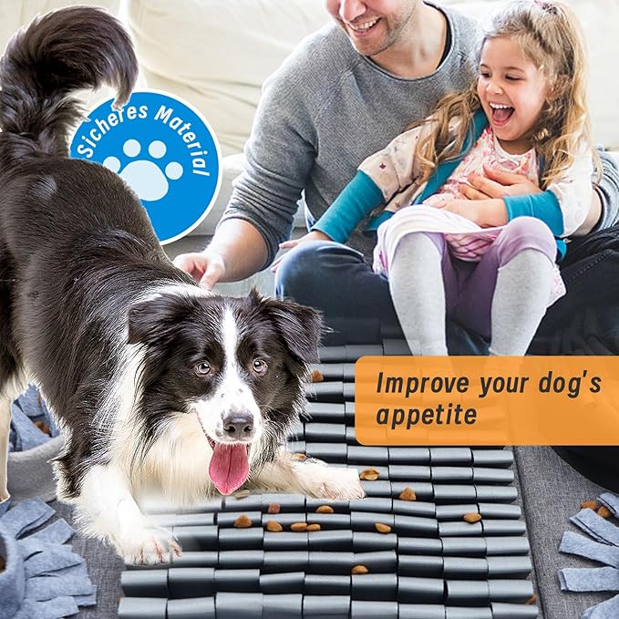 Dog Sniffing Mat, Interactive Dog Puzzle Toy, Stress Relief, Enriches Feeding Games The Sniffing mat Helps Slow Down Eating Speed and Keeps Dogs Busy