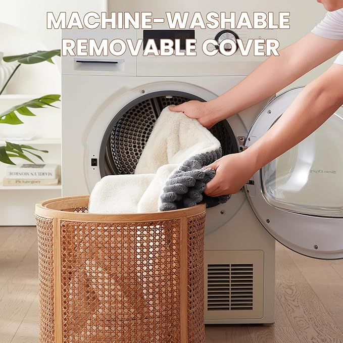 36 inches Donut Dog Bed for Large Dogs - Calming Round Pet Bed with Removable Cover,Washable Milk Plush Faux Fur, Fits Pets up to 80 lbs(Dark Grey,Large)