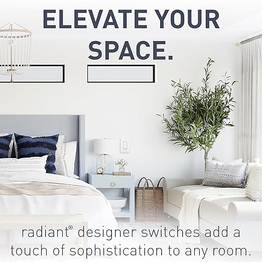 Legrand Radiant 15 Amp Decorator Duplex Outlet, Rocker Wall Switch Single Pole & 3-Way Light Switches
