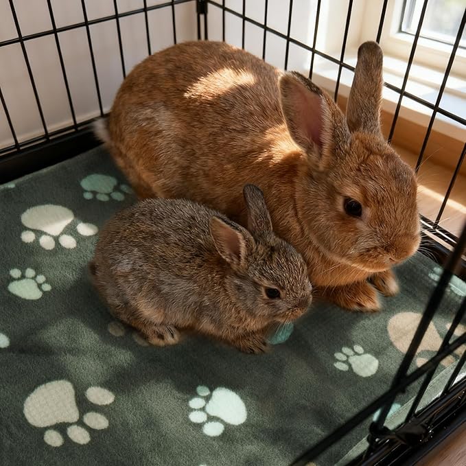 3 Pack Guinea Pig Cage Liner, Washable Guinea Pig Fleece Blankets Beding Accessories, Flannel Throw Warm Sleep Mat, Pet Pee Pads for Small Animal Hamster Rabbit Puppy Cat (Dark Color, 47x24 Inch)