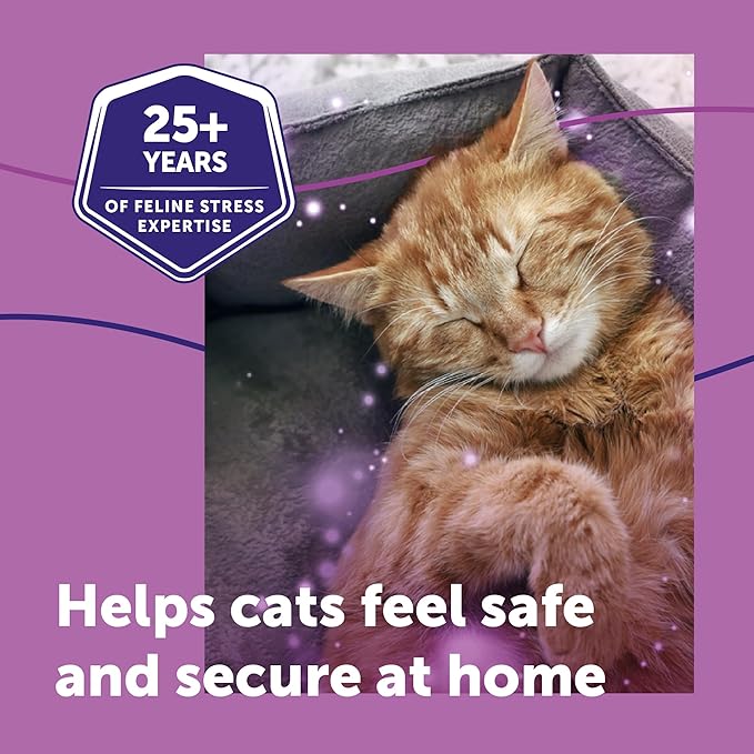 FELIWAY® Classic 30 Day Cat Calming Refill for Pheromone Diffuser, 48ml - Helps Reduce Common Signs of Stress in Cats & Kittens, Enhanced Calming