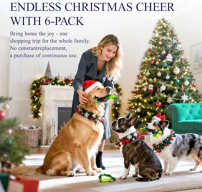 6-Pack Indestructible Dog Toys for Large Breed: Dog Toys for Aggressive Chewers, Durable Nylon Bone for Large Dogs, Dog, Peanut Butter Flavor