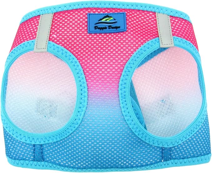 Doggie Design No Choke Dog Harness - Simple Step-in and Go Dog Vest for Small, Medium, and Large Breeds - Breathable Mesh Polyester Pet Harness - Sugar Plum - L