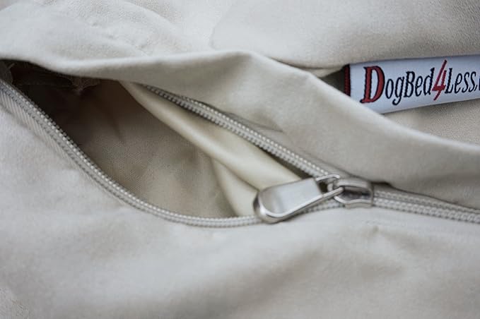 Dogbed4less Jumbo Waterproof Orthopedic Memory Foam Dog Bed for Large Dogs, Washable Durable Cover and Extra Pet Bed Case, 55"X47"X4", Khaki