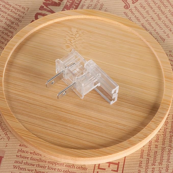 Male Vampire Plugs - Electrical Plug Replacement SPT-2 - 25pack Transparency