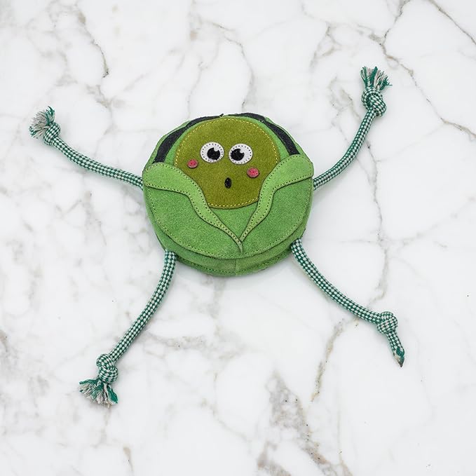 Eco Leather Super Sprout Natural and Tough Dog Toys - Long Lasting Chew Toys for Aggressive Chewers - Strong Dog Toy for Dogs and Puppy