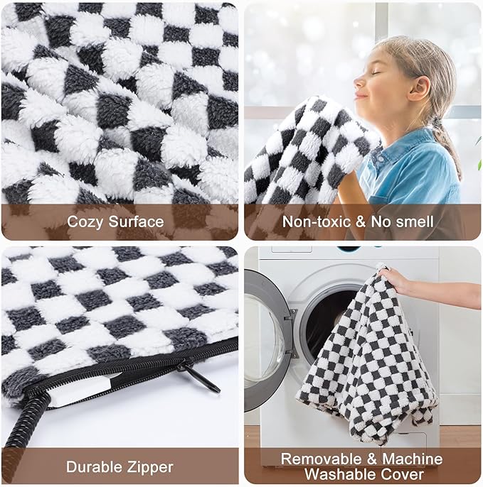 MIXJOY Heated Dog Bed, 11 Adjustable Temperature Dog Heating Pad Indoor with Timer, Pet Heated Mat for Dogs Cats, Electric Cat Heating Pad with Washable Cover, Heated Pet bed-28''x20'', Medium