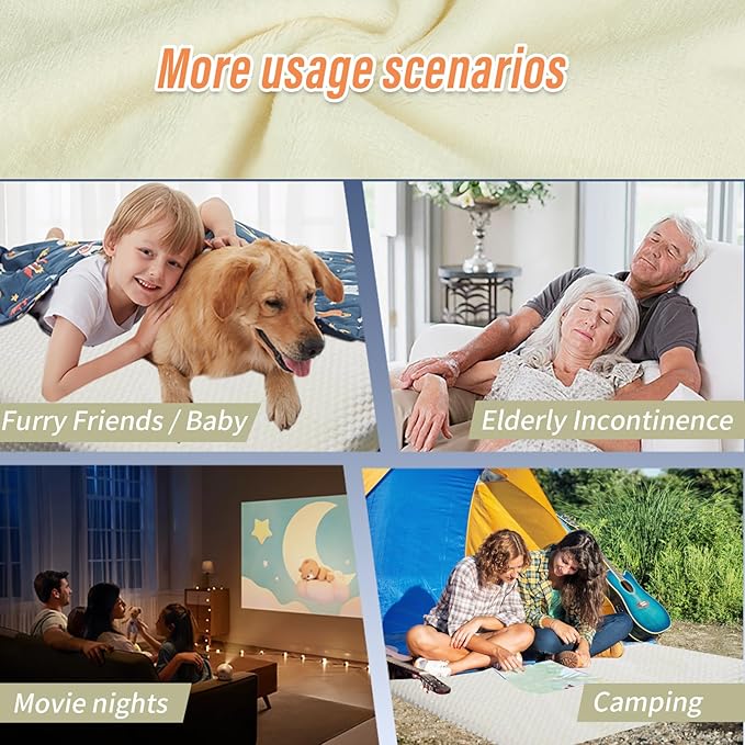 Water Resistant Blanket for Bed Couch Sofa, Cat/Dog Blanket Waterproof Washable, Small Cozy Reversible Furniture Protector, Leakproof Throw (40"x60", Snow White/Bright White)